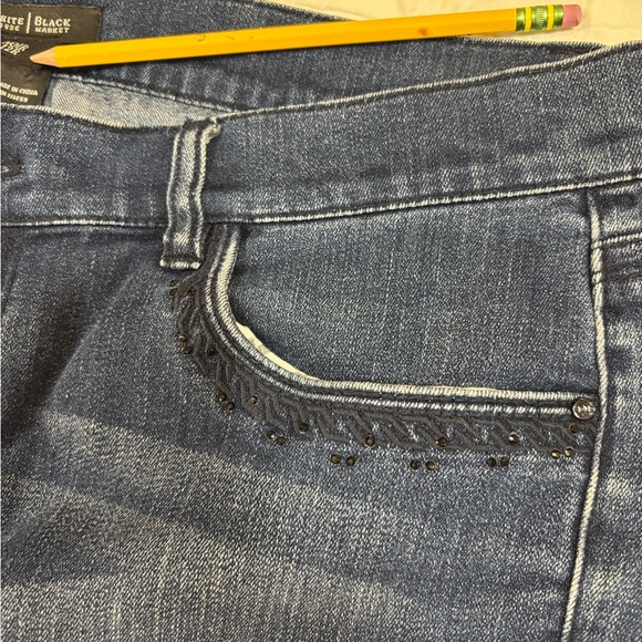 White House Black Market Noir Boot Leg Jeans size 12R - Picture 5 of 6